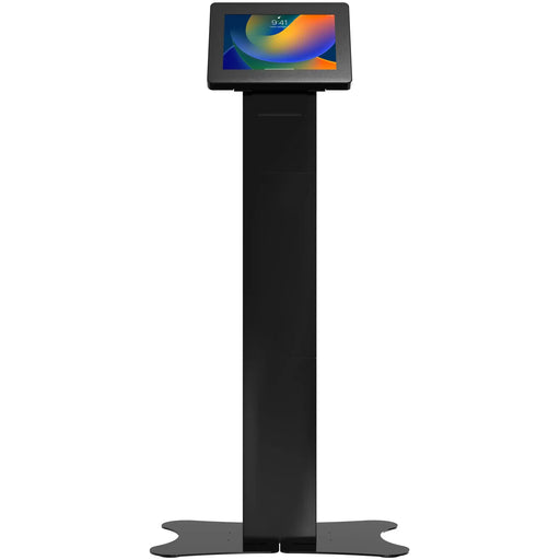 Premium Locking Floor Stand Kiosk w/ Security Enclosure, Storage & Printer Shelf Compartment CTA DIGITAL