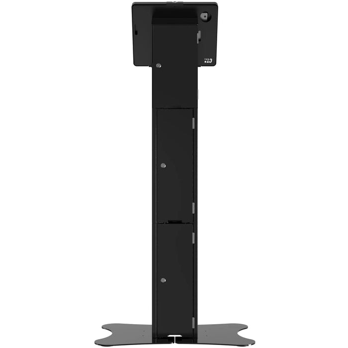 Premium Locking Floor Stand Kiosk w/ Security Enclosure, Storage & Printer Shelf Compartment CTA DIGITAL