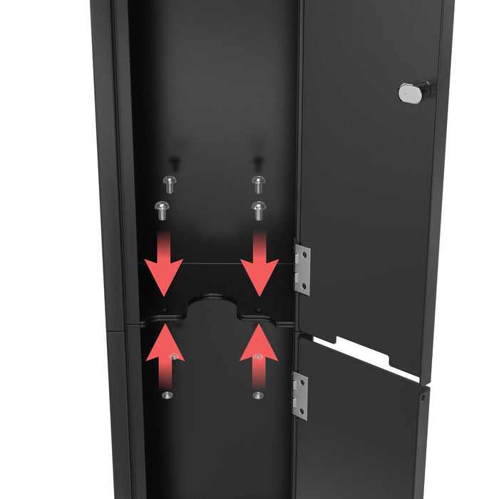 Premium Locking Floor Stand Kiosk w/ Security Enclosure, Storage & Printer Shelf Compartment CTA DIGITAL
