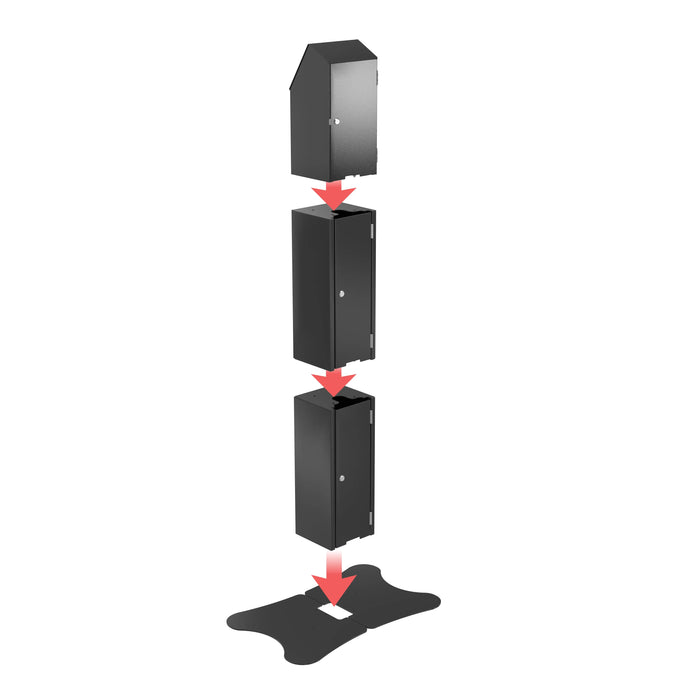 Premium Locking Floor Stand Kiosk w/ Security Enclosure, Storage & Printer Shelf Compartment CTA DIGITAL