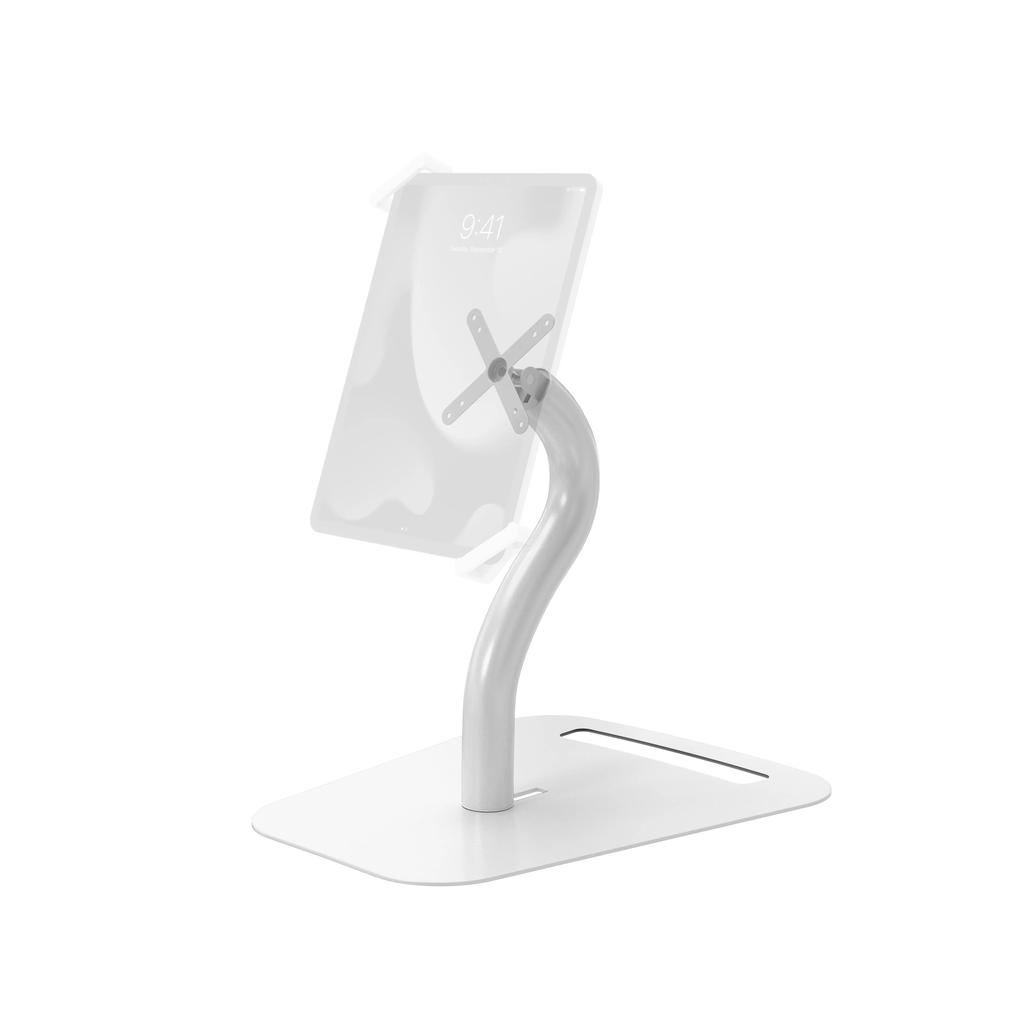 Premium Security Swan Neck Floor Stand with VESA Plate