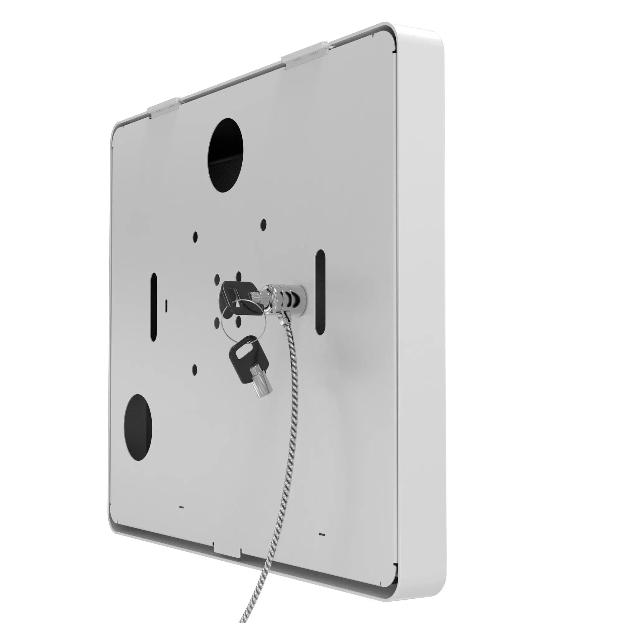 Premium Thin Profile Floor Stand with Digital Password Combination Security Enclosure (White) CTA DIGITAL
