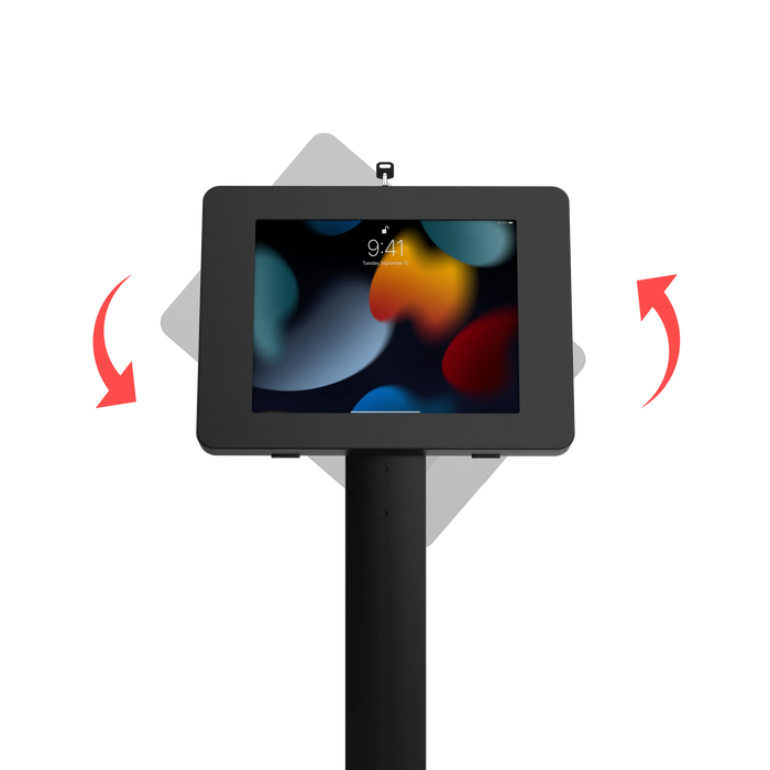Premium Thin Profile Floor stand with Security Enclosure - CTA DIGITAL
