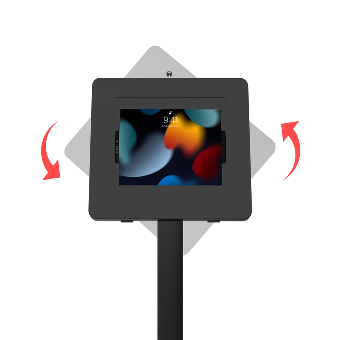 Premium Thin Profile Floor stand with Security Enclosure - CTA DIGITAL