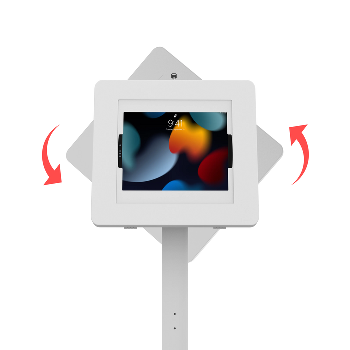 Premium Thin Profile Floor stand with Security Enclosure - CTA DIGITAL