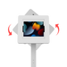 Premium Thin Profile Floor stand with Security Enclosure - CTA DIGITAL