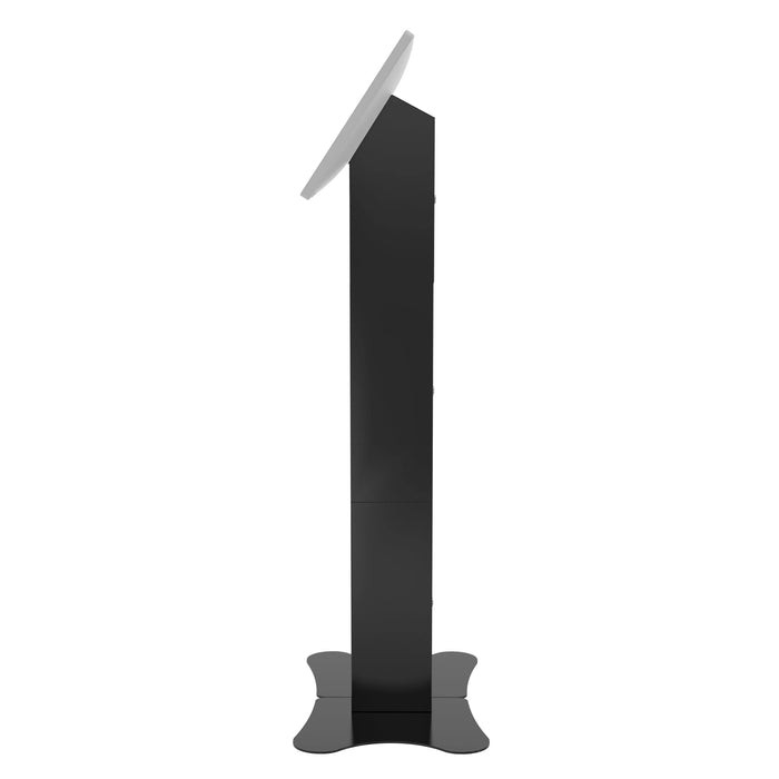 Premium VESA Compatible Floor Stand Kiosk with Enclosed Printer Storage & Cable Management CTA DIGITAL
