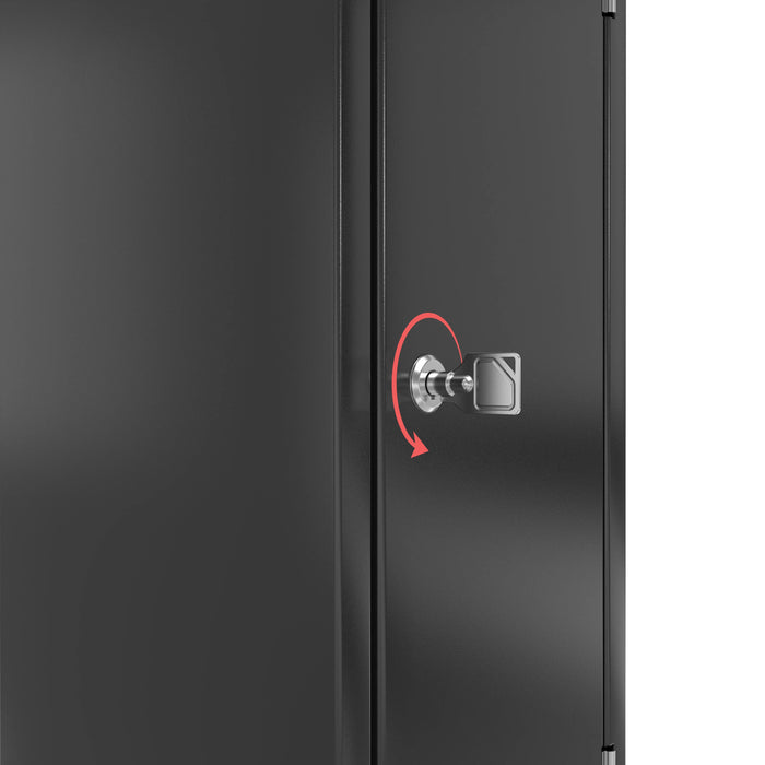 Premium VESA Compatible Floor Stand Kiosk with Enclosed Printer Storage & Cable Management CTA DIGITAL