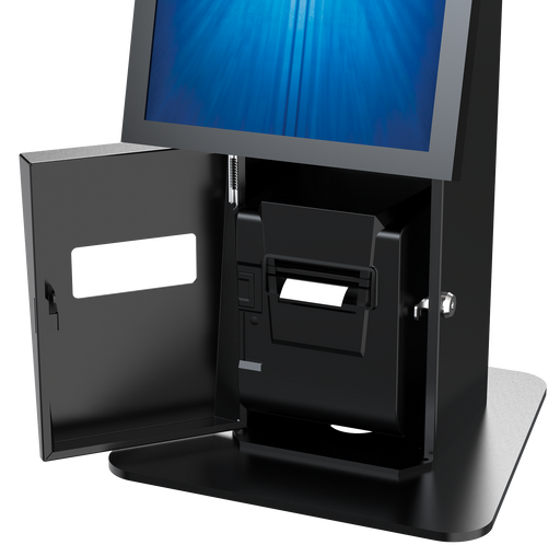 Pro Self-Service Desk Stand with Printer Bay and Device Storage CTA DIGITAL