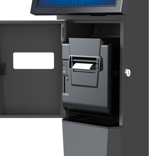 Pro Self-Service Kiosk Floor Stand with Printer Bay and Device Storage CTA DIGITAL