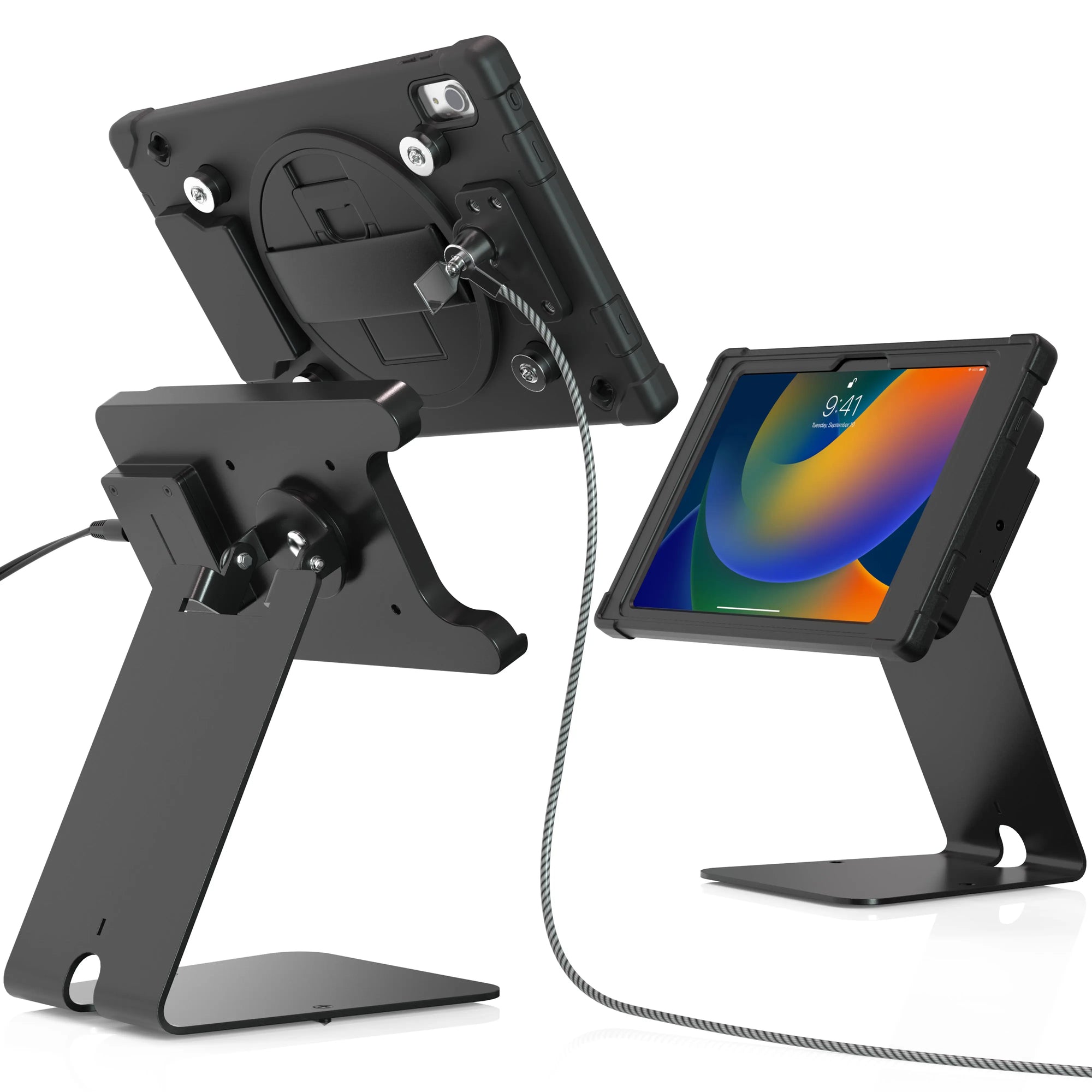 Quick Release Table Kiosk with Inductive Charging Case CTA DIGITAL