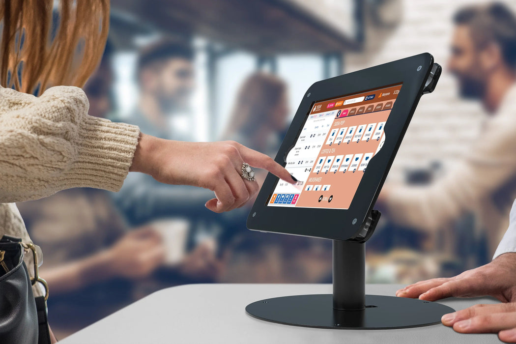 Rotating Desk Mount with Acrylic Security VESA Enclosure CTA DIGITAL