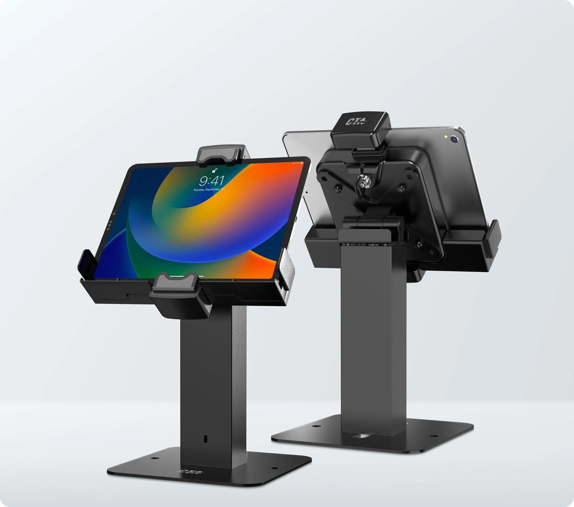 Rotating Sleek Desk Mount with Premium Universal Tablet Security Holder CTA DIGITAL