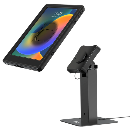 Rotating Sleek Desk Mount with VersaGuard Twist Lock Inductive Charging Dock and Case CTA DIGITAL