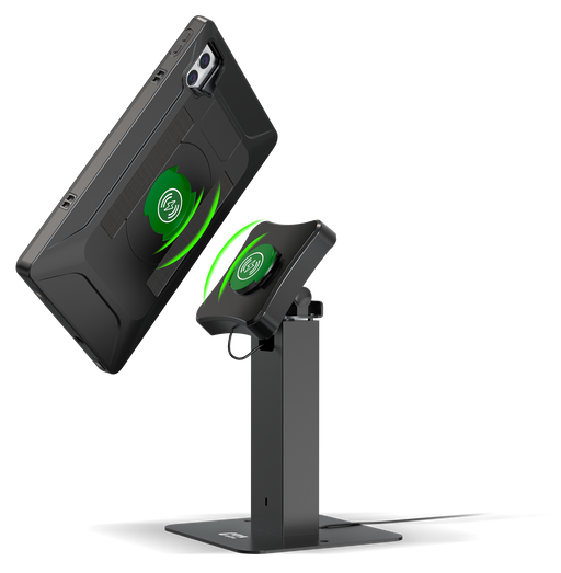 Rotating Sleek Desk Mount with VersaGuard Twist Lock Inductive Charging Dock and Case CTA DIGITAL