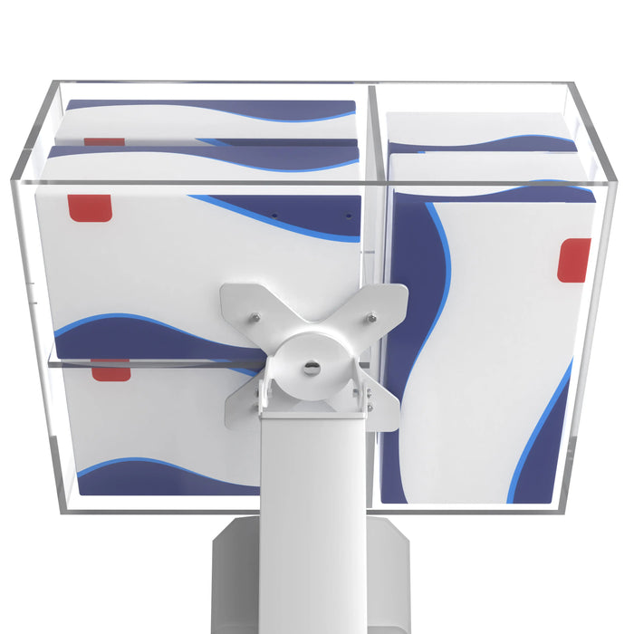 Security Box Acrylic Sanitizing Kit Compartment with VESA Compatibility for both Floor Stands and Wall Placement CTA DIGITAL