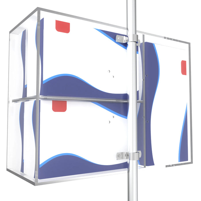 Security Box Acrylic Sanitizing Kit Compartment with VESA Compatibility for both Floor Stands and Wall Placement CTA DIGITAL