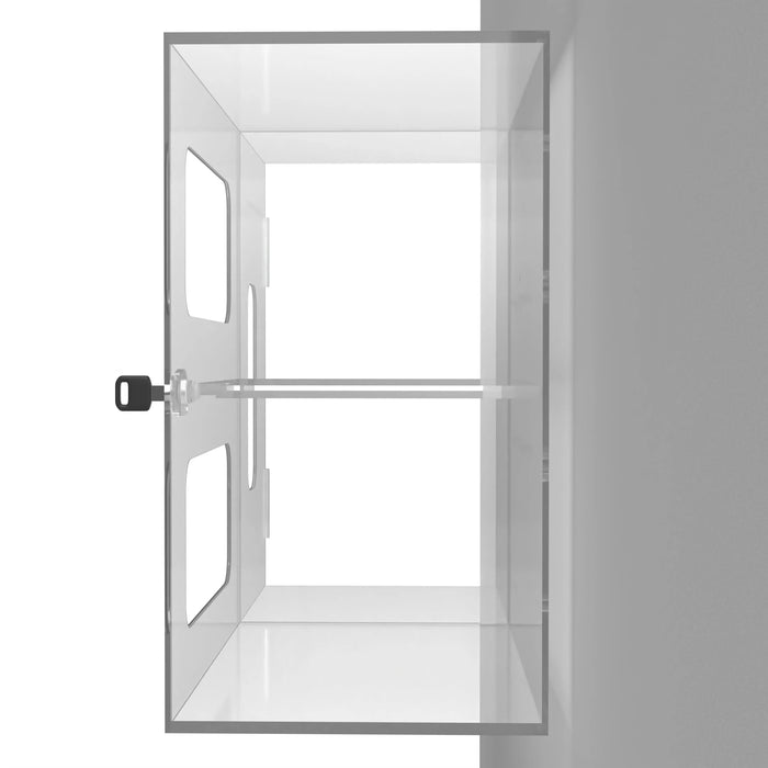 Security Box Acrylic Sanitizing Kit Compartment with VESA Compatibility for both Floor Stands and Wall Placement CTA DIGITAL