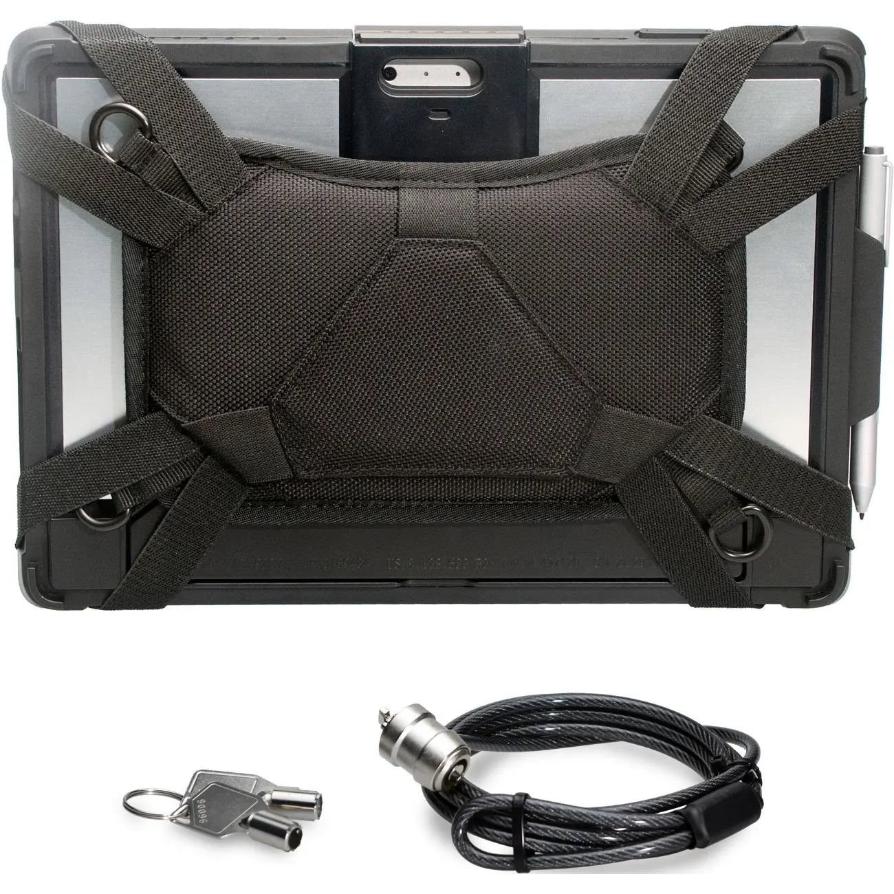 Security Carrying Case with Kickstand and Anti-Theft Cable