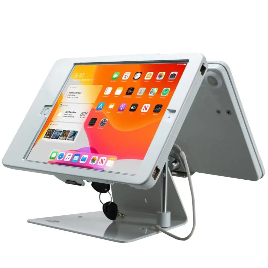 Security Dual-Tablet Kiosk Stand