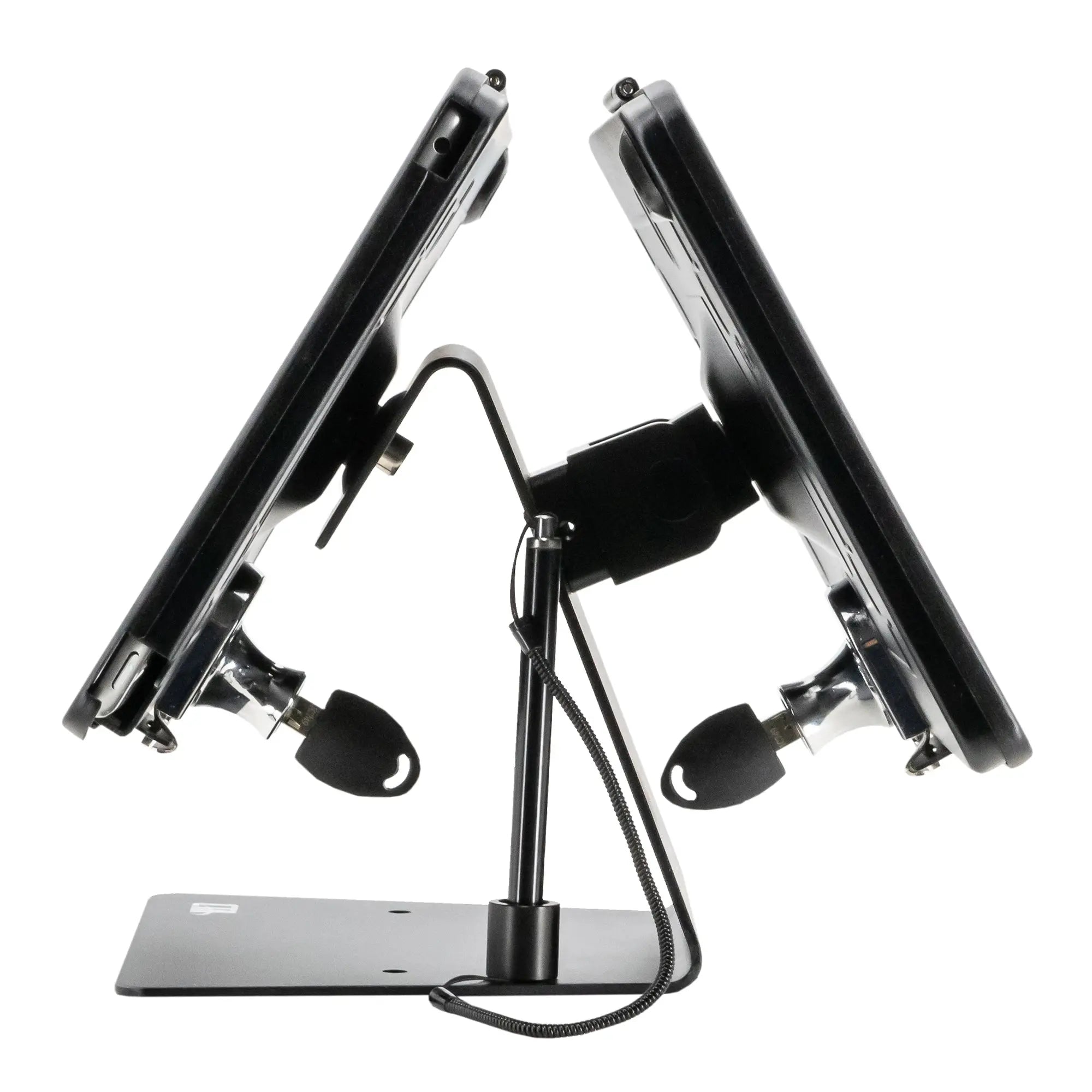 Security Dual-Tablet Kiosk Stand