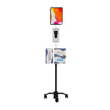 Security Sanitizing Station Mobile Floor Stand with Gooseneck