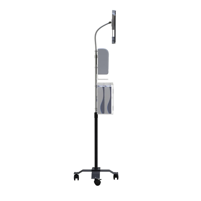 Security Sanitizing Station Mobile Floor Stand with Gooseneck CTA DIGITAL