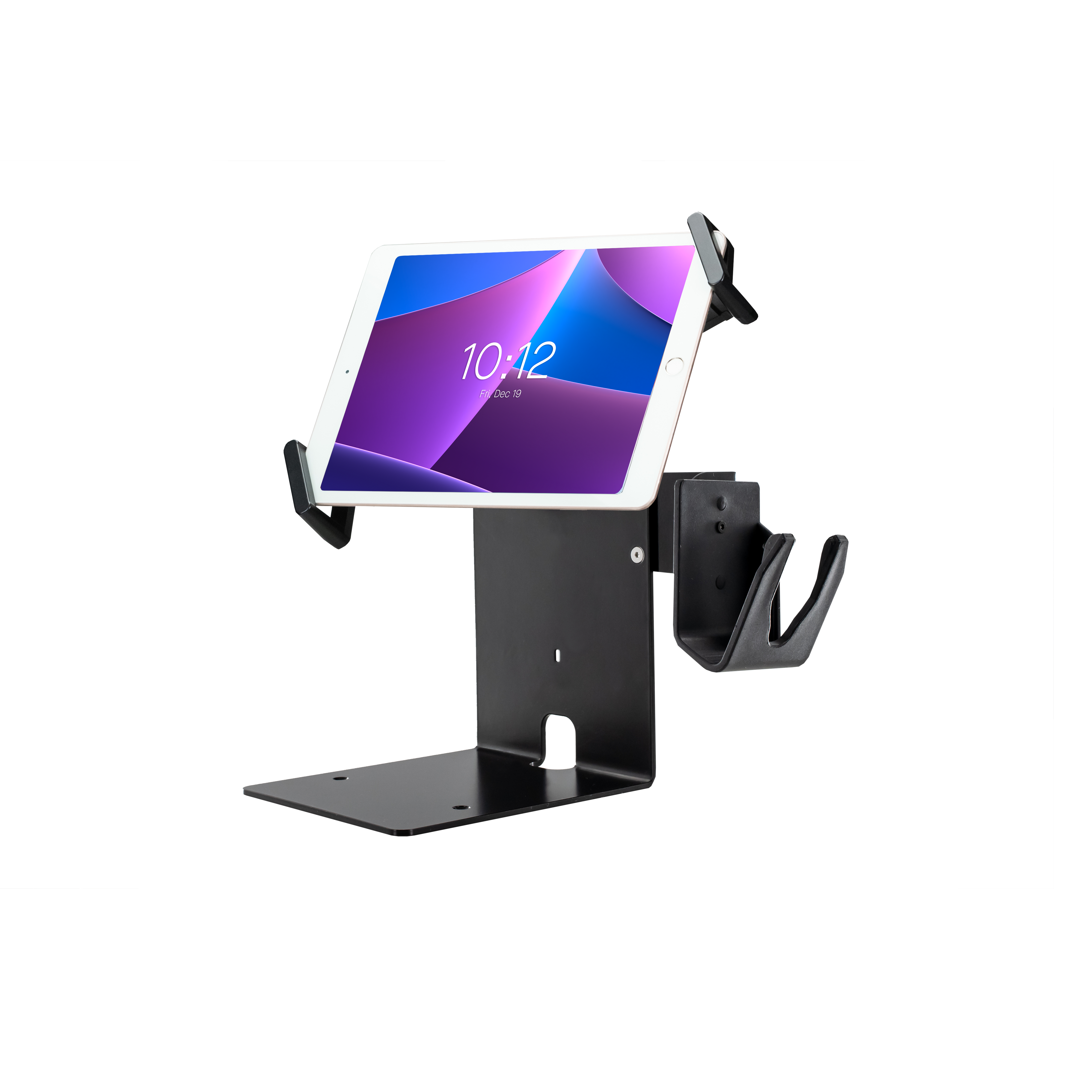 Security Universal Holder POS Station with Printer Stand & Magnetic Scanner Holder CTA