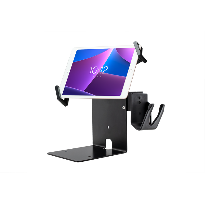 Security Universal Holder POS Station with Printer Stand & Magnetic Scanner Holder CTA