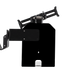 Security Universal Holder POS Station with Printer Stand & Magnetic Scanner Holder CTA