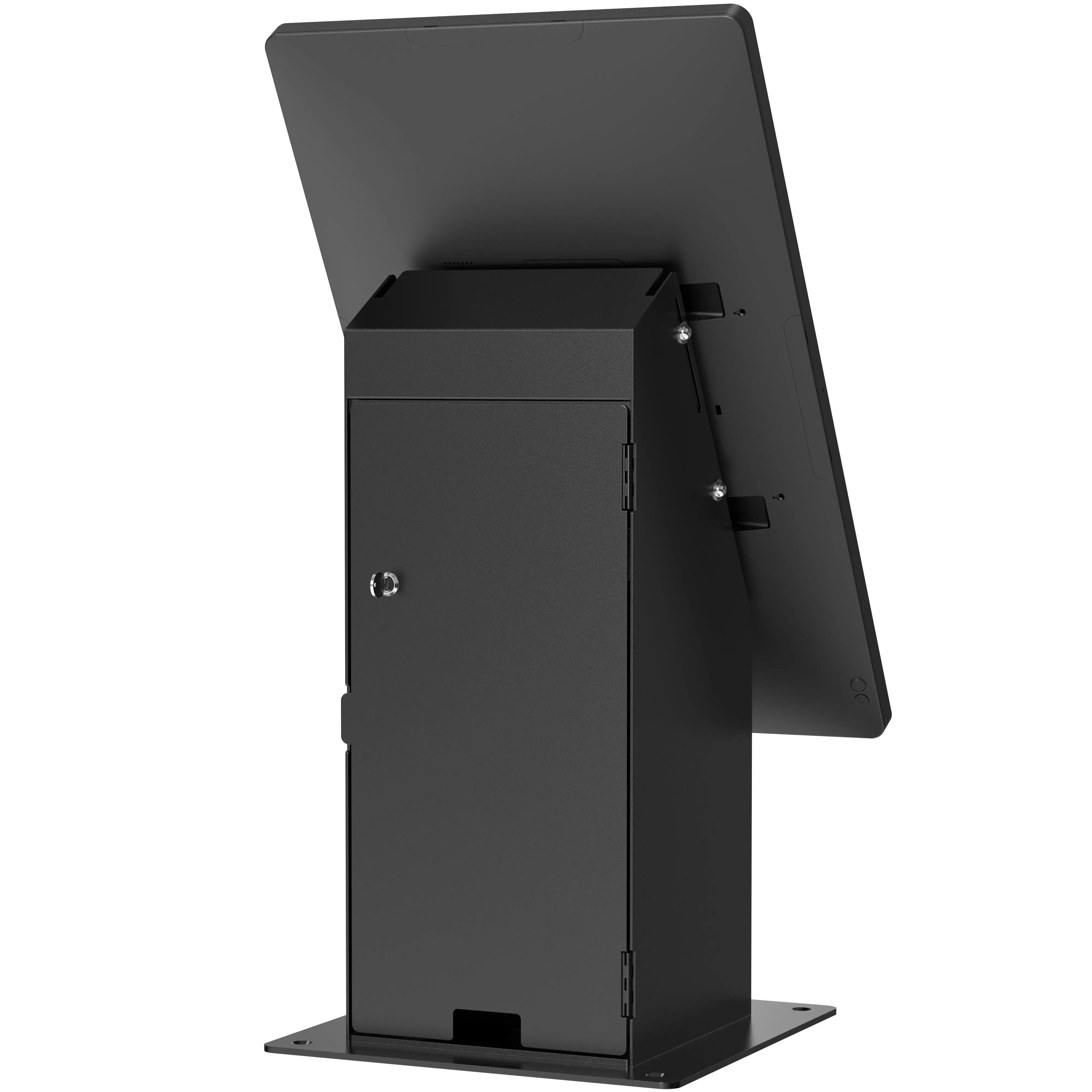 Self Service Kiosk with Printer Compartment and Storage (Black) CTA DIGITAL