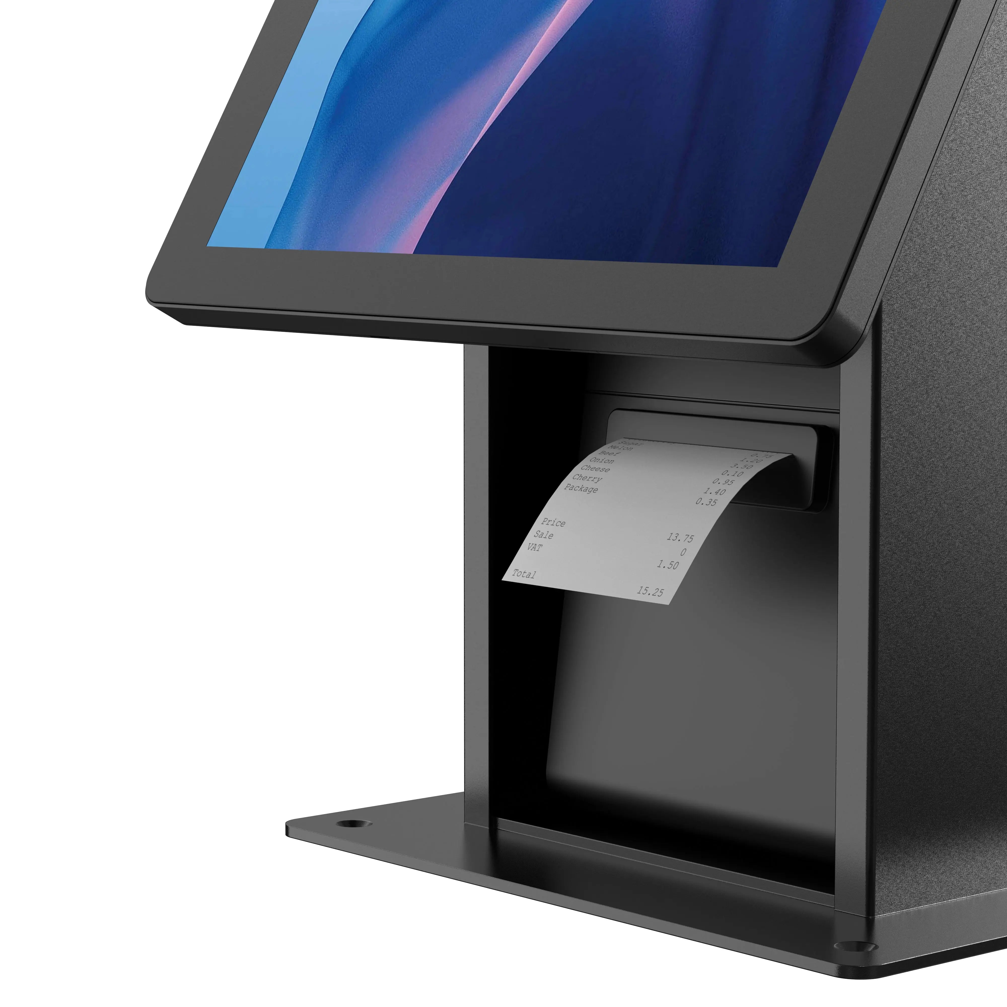 Self Service Kiosk with Printer Compartment and Storage (Black) CTA DIGITAL