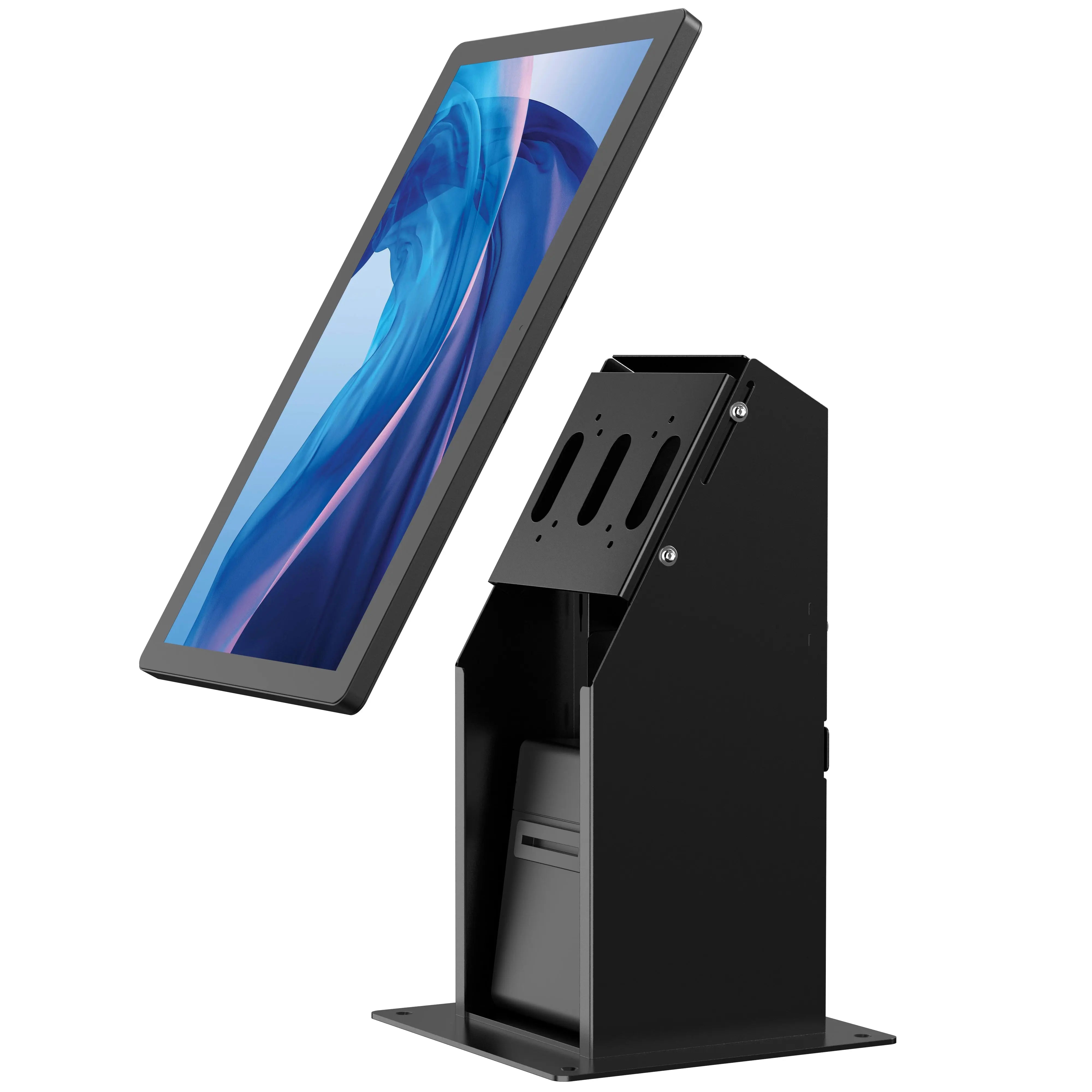 Self Service Kiosk with Printer Compartment and Storage (Black) CTA DIGITAL