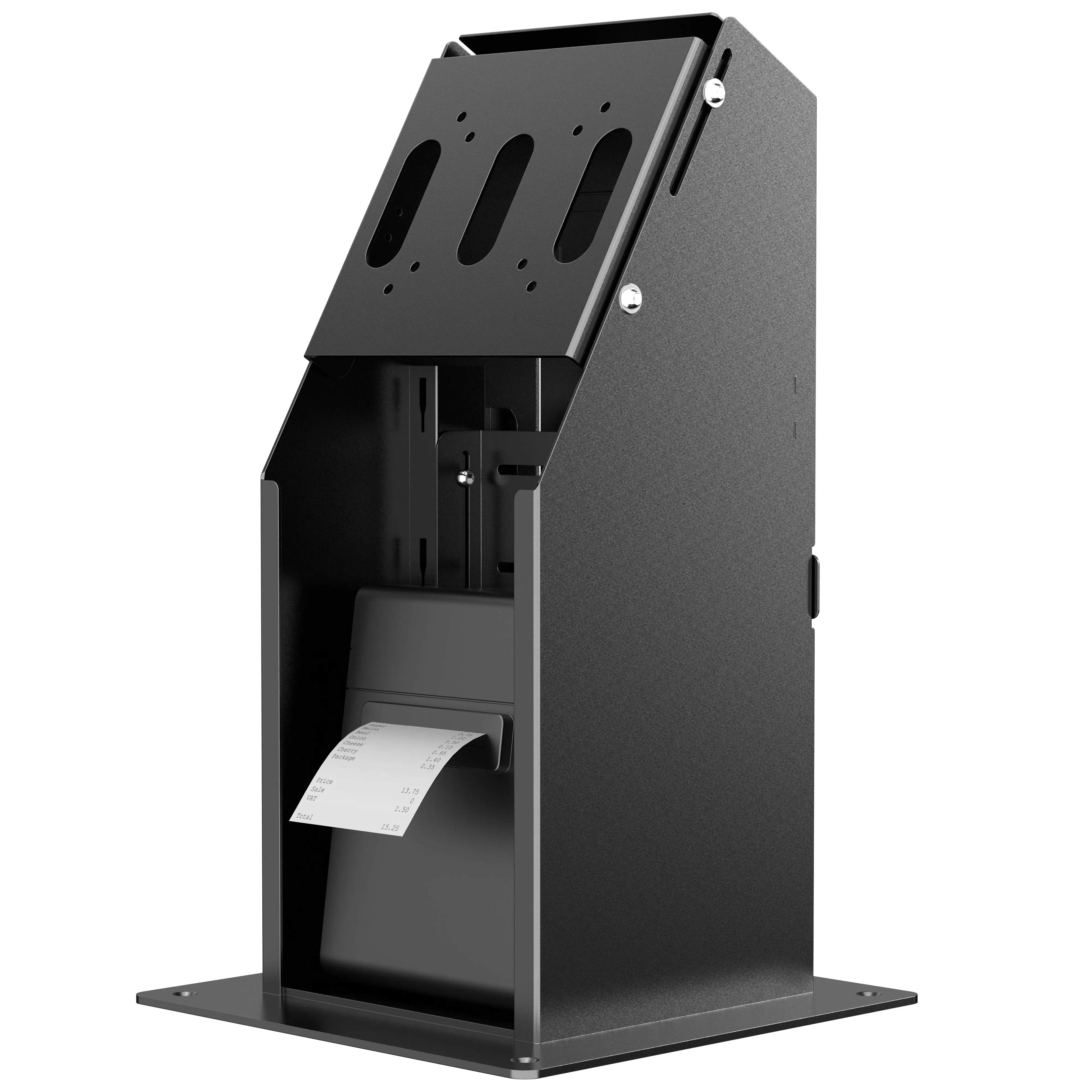 Self Service Kiosk with Printer Compartment and Storage (Black) CTA DIGITAL