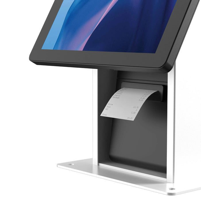 Self Service Kiosk with Printer Compartment and Storage (Black) CTA DIGITAL
