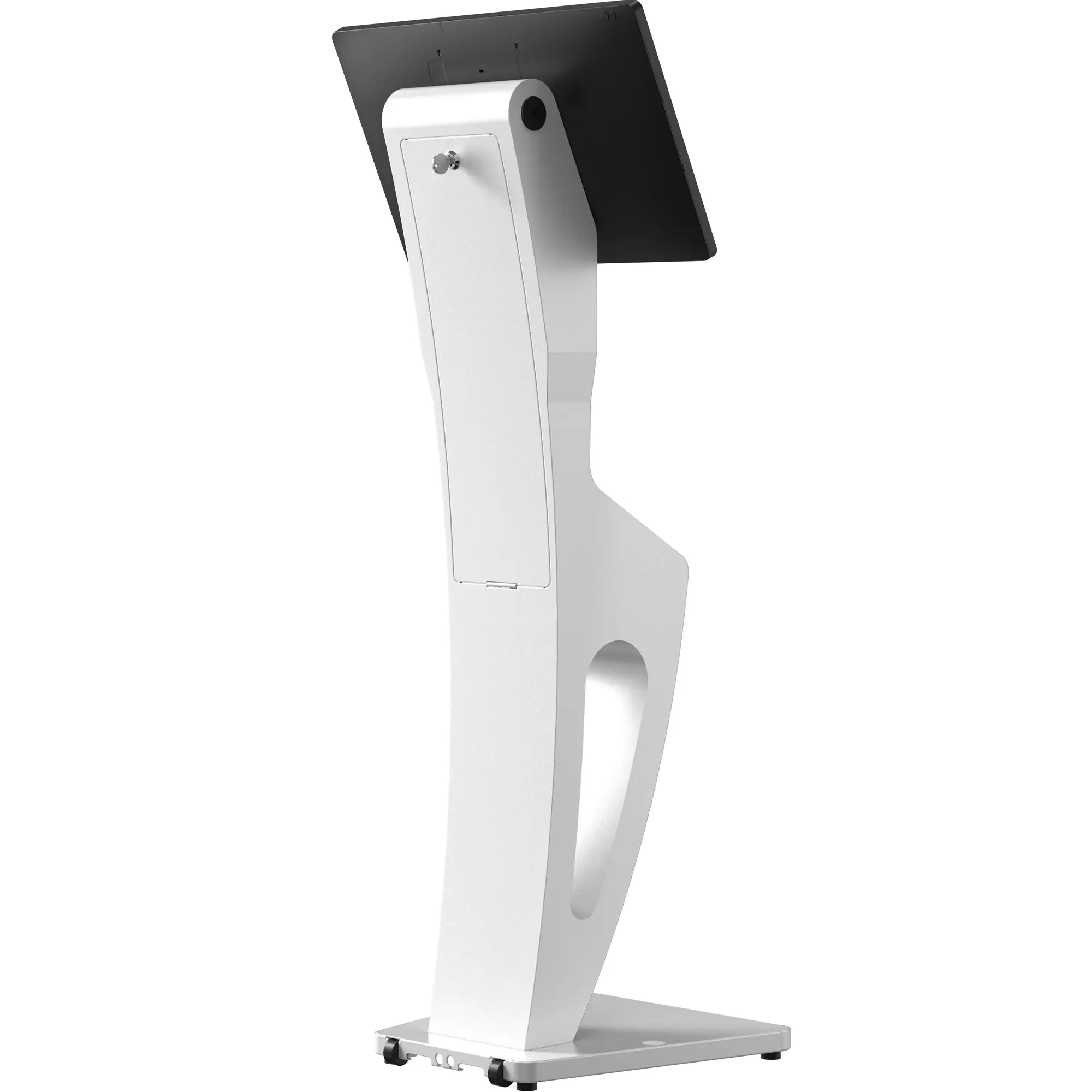 Sleek Floor Stand with Printer Slot for Touchscreen Monitors and Other Displays