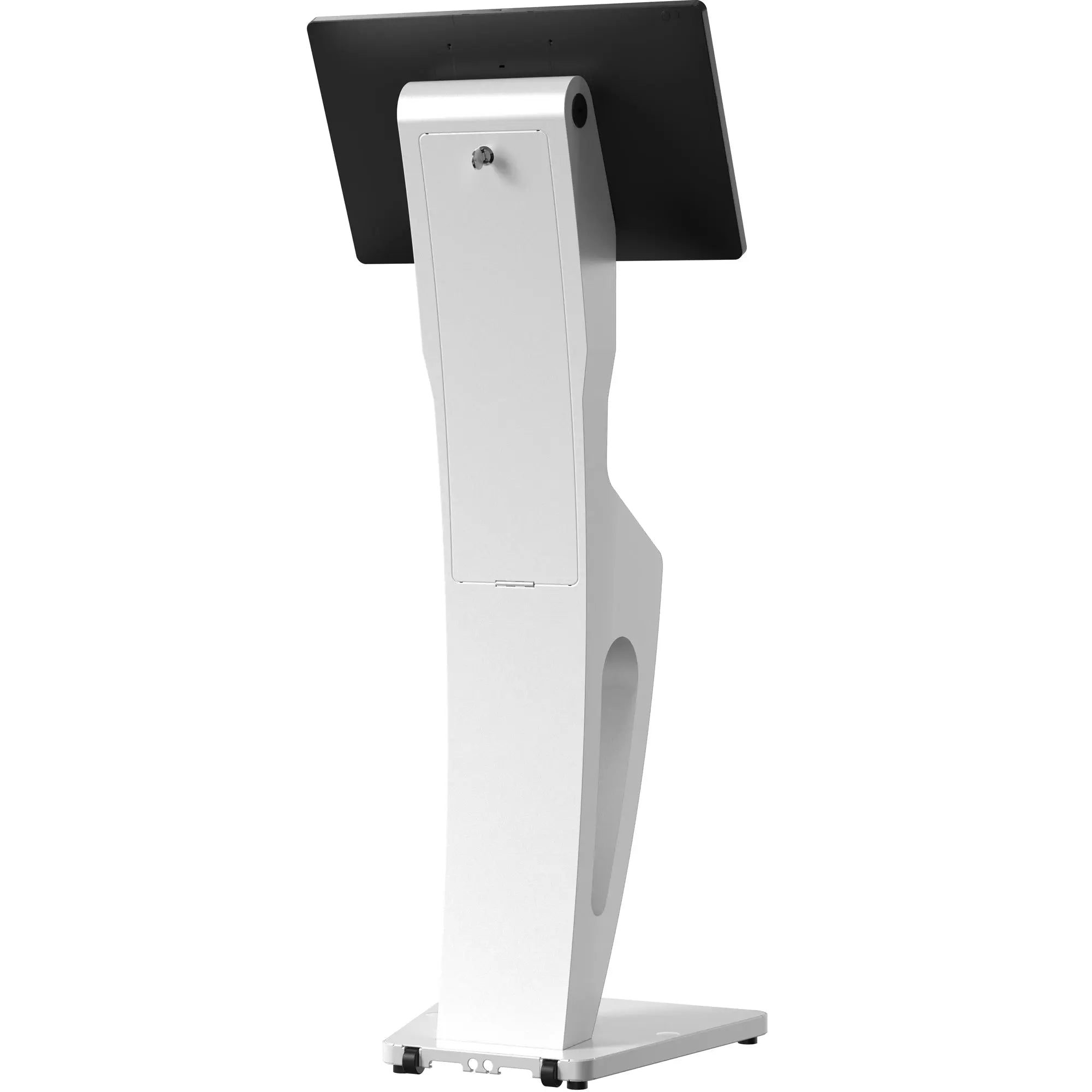 Sleek Floor Stand with Printer Slot for Touchscreen Monitors and Other Displays