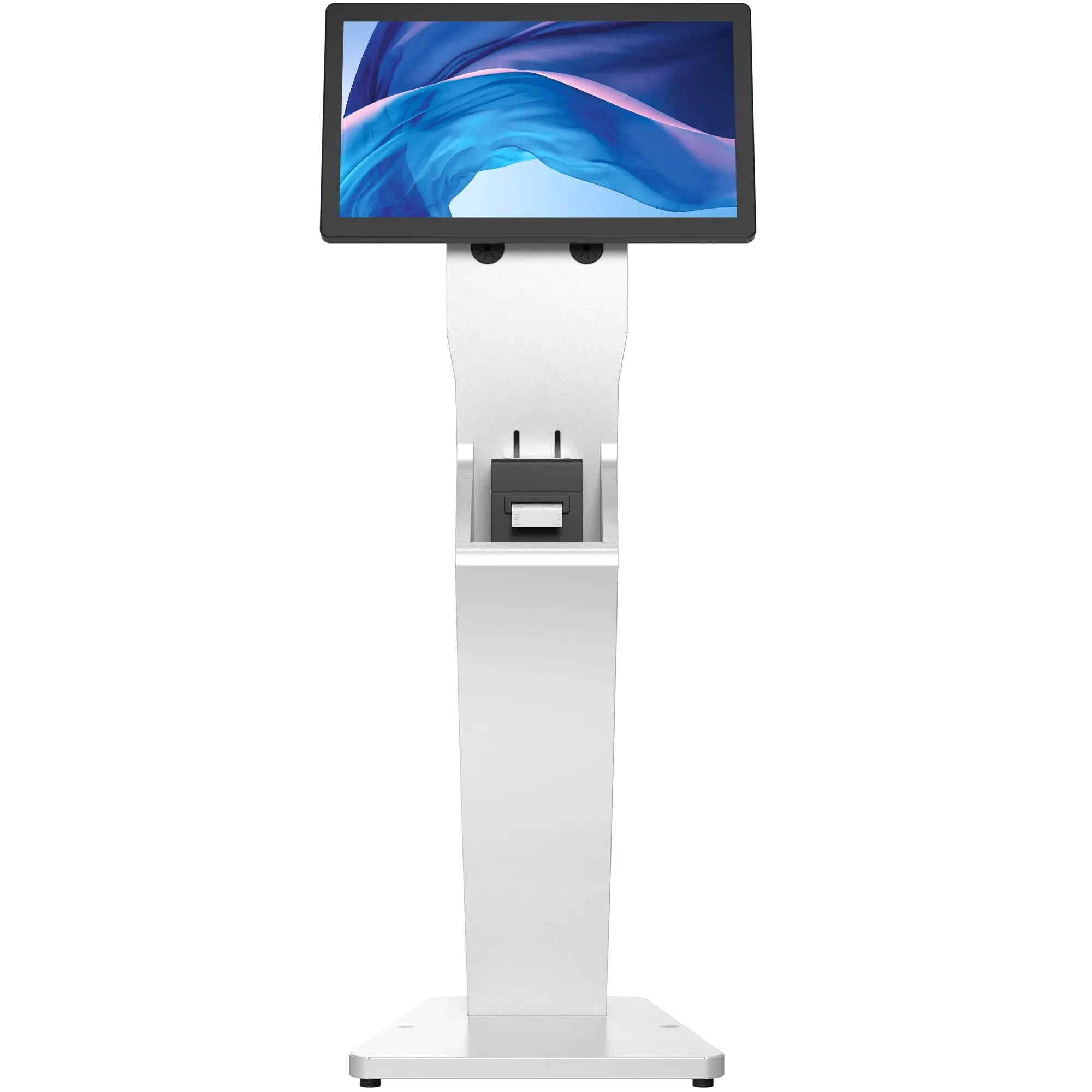 Sleek Floor Stand with Printer Slot for Touchscreen Monitors and Other Displays