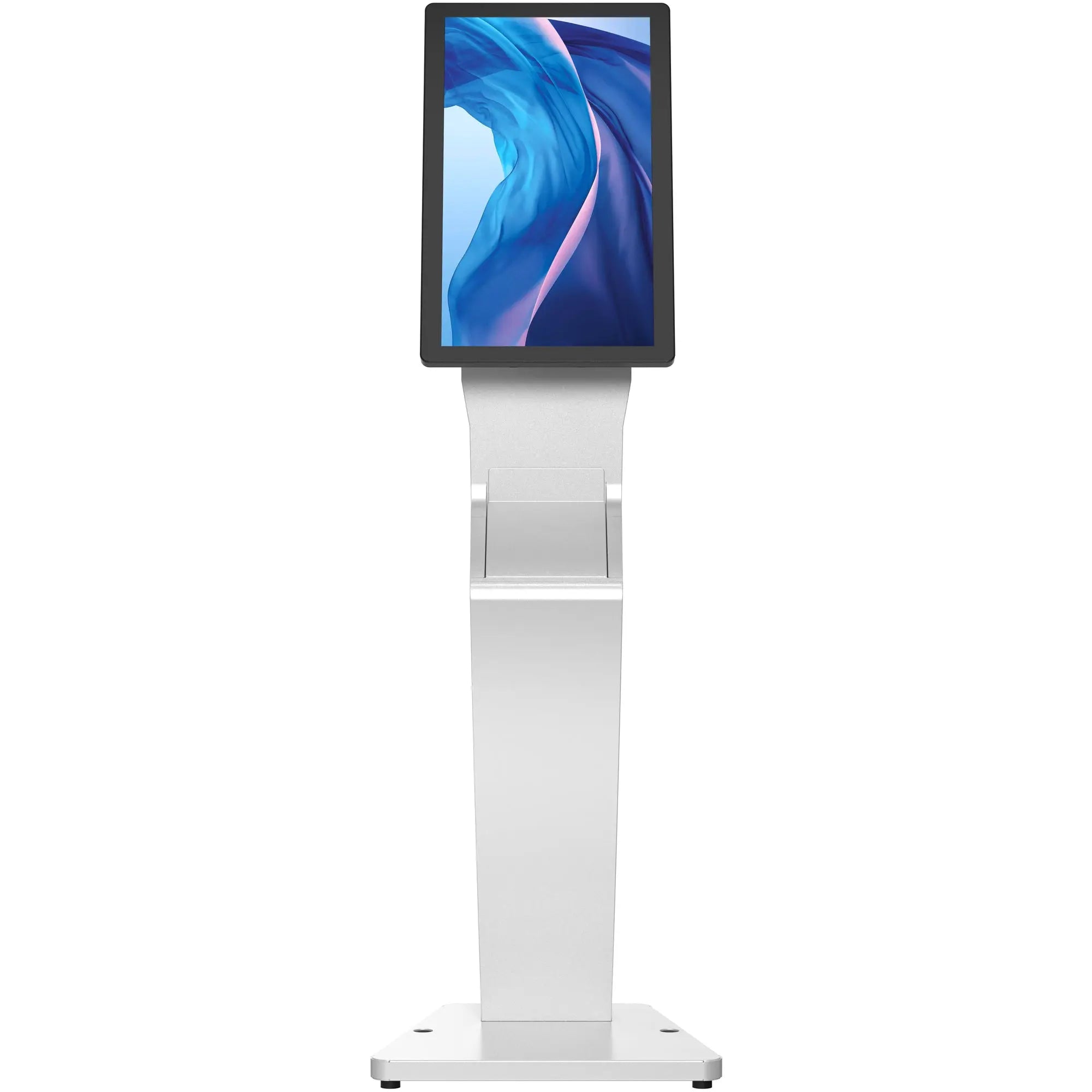 Sleek Floor Stand with Printer Slot for Touchscreen Monitors and Other Displays