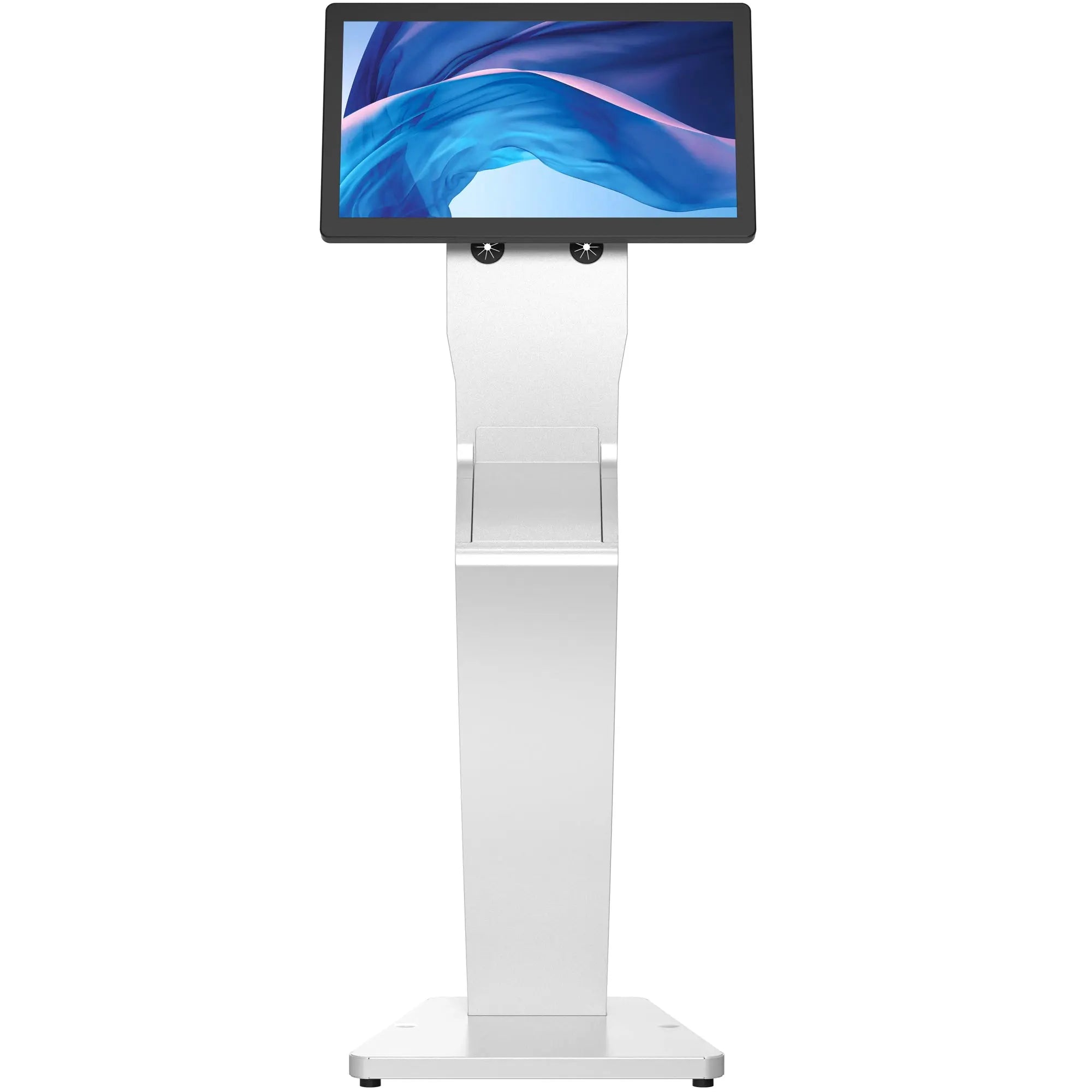 Sleek Floor Stand with Printer Slot for Touchscreen Monitors and Other Displays