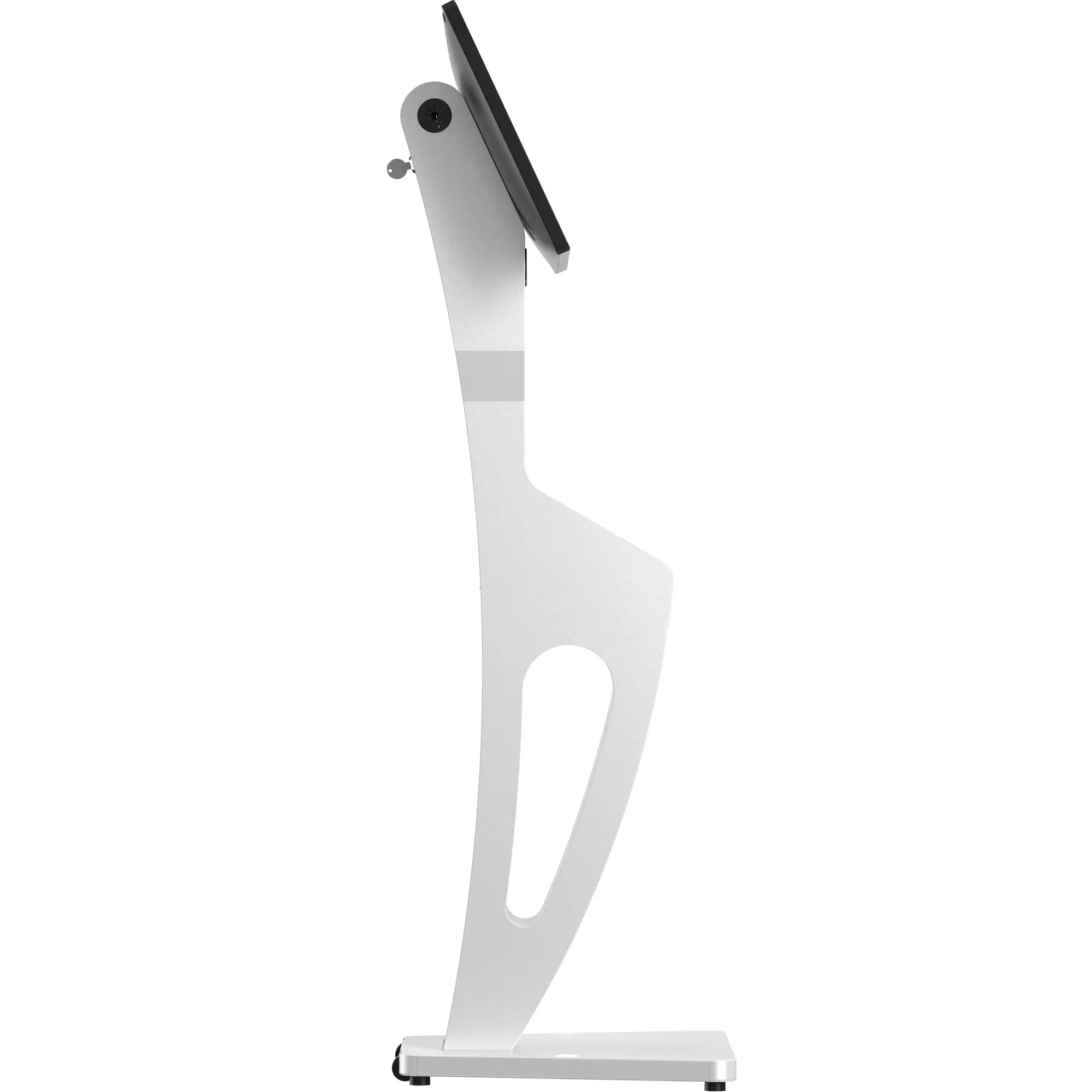 Sleek Floor Stand with Printer Slot for Touchscreen Monitors and Other Displays