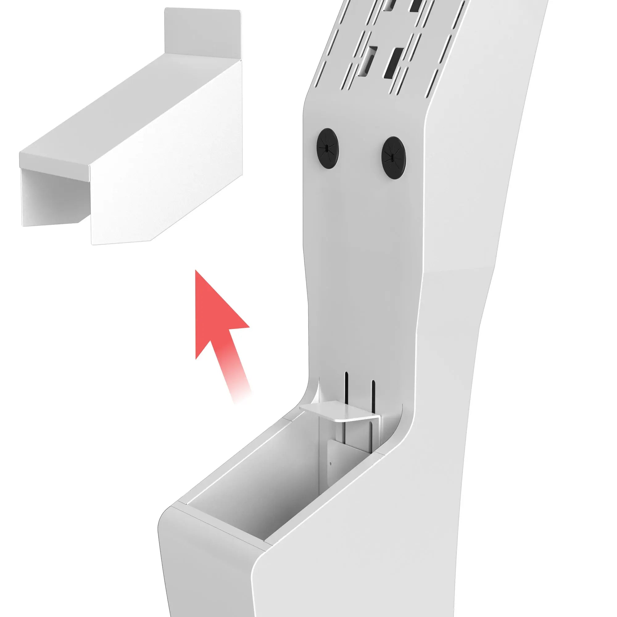 Sleek Floor Stand with Printer Slot for Touchscreen Monitors and Other Displays