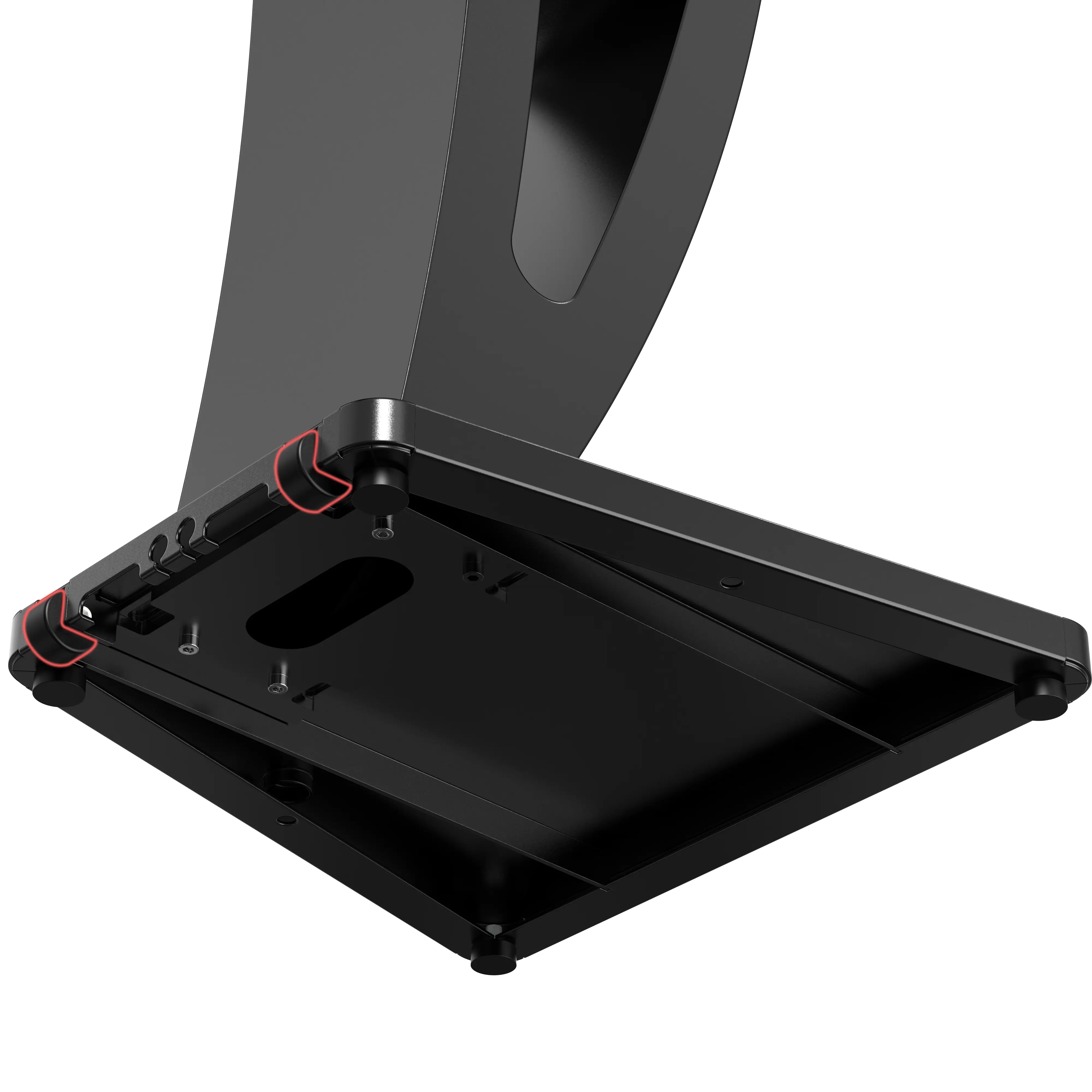 Sleek Floor Stand with Printer Slot for Touchscreen Monitors and Other Displays