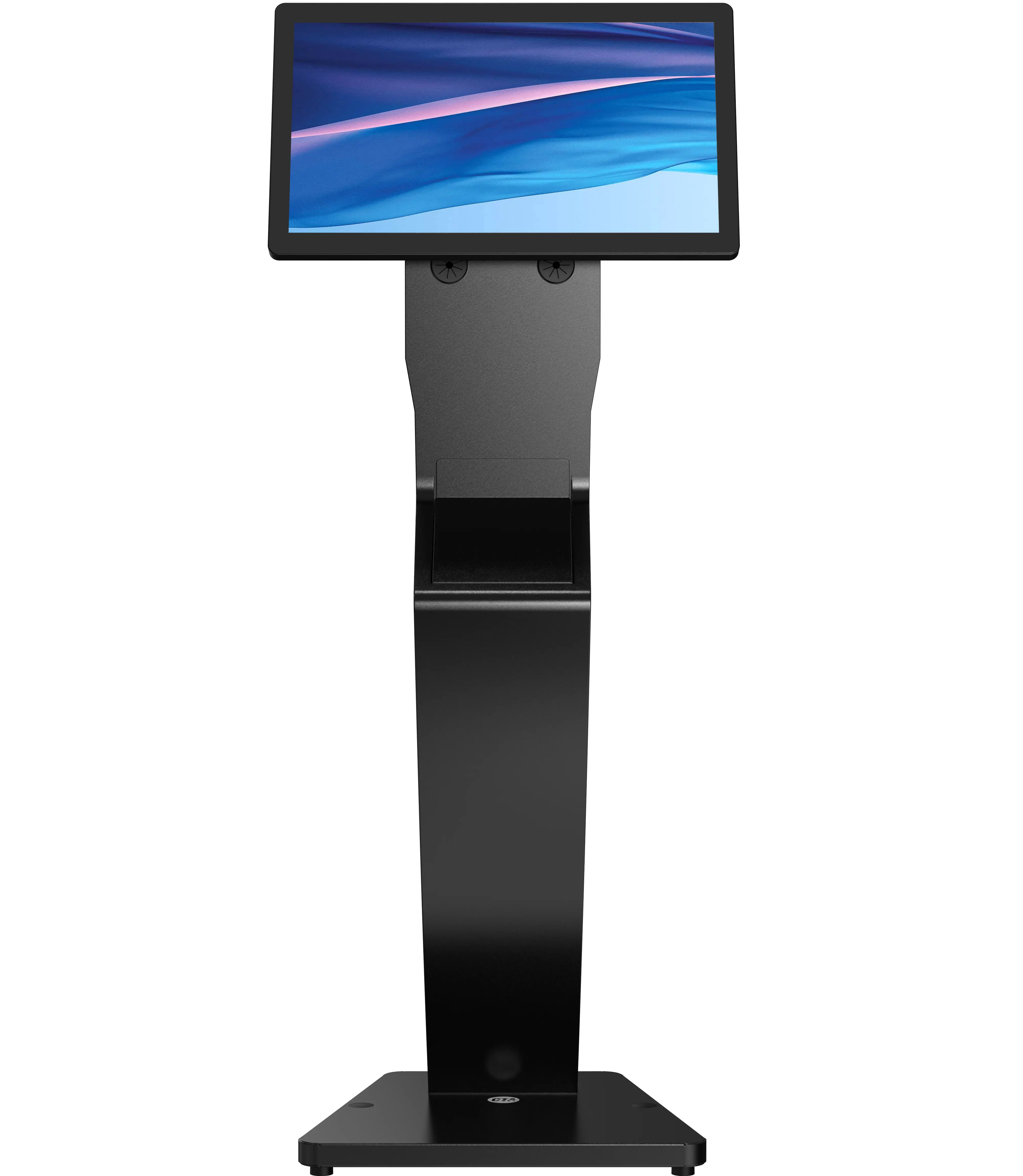 Sleek Floor Stand with Printer Slot for Touchscreen Monitors and Other Displays