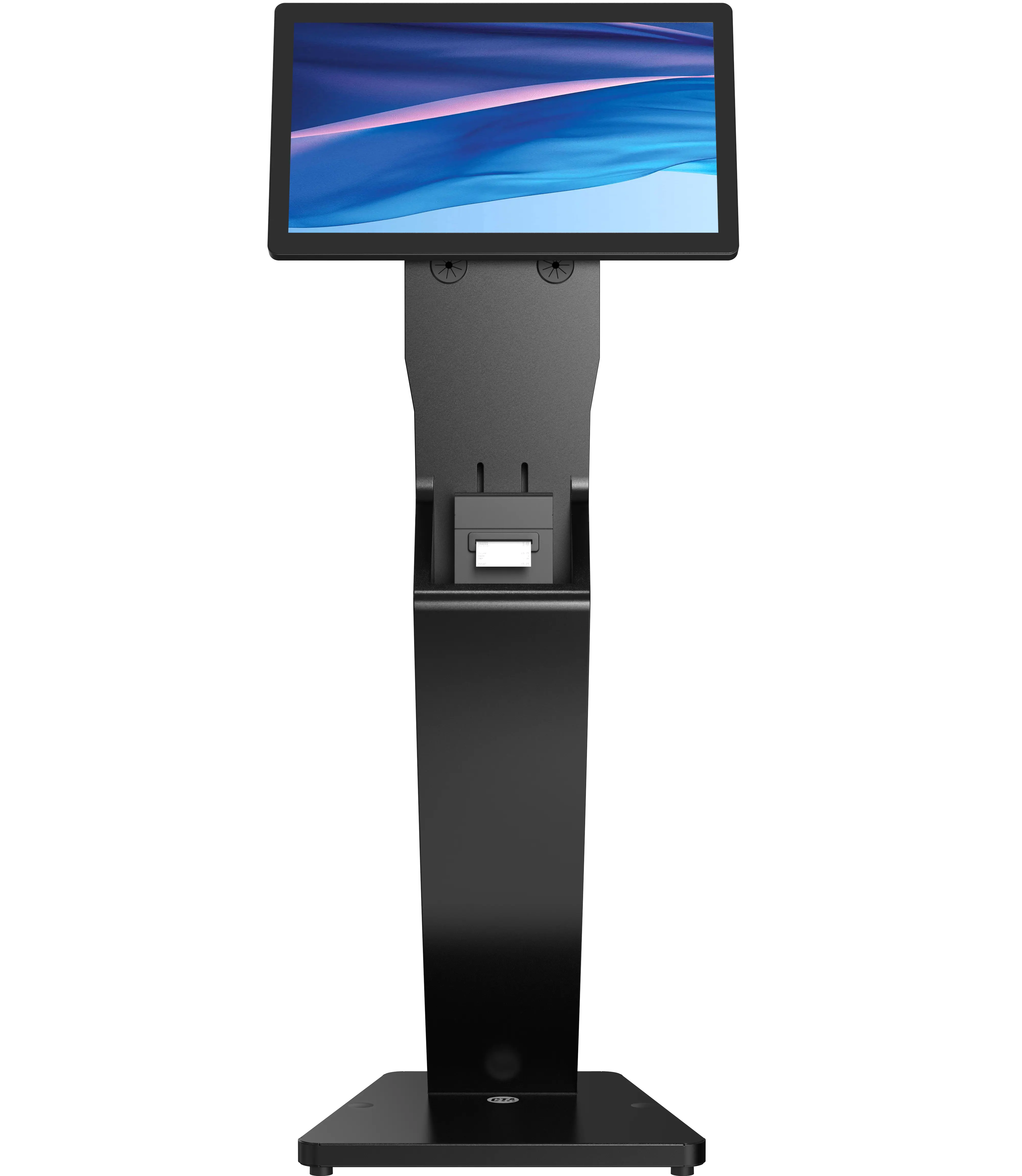 Sleek Floor Stand with Printer Slot for Touchscreen Monitors and Other Displays