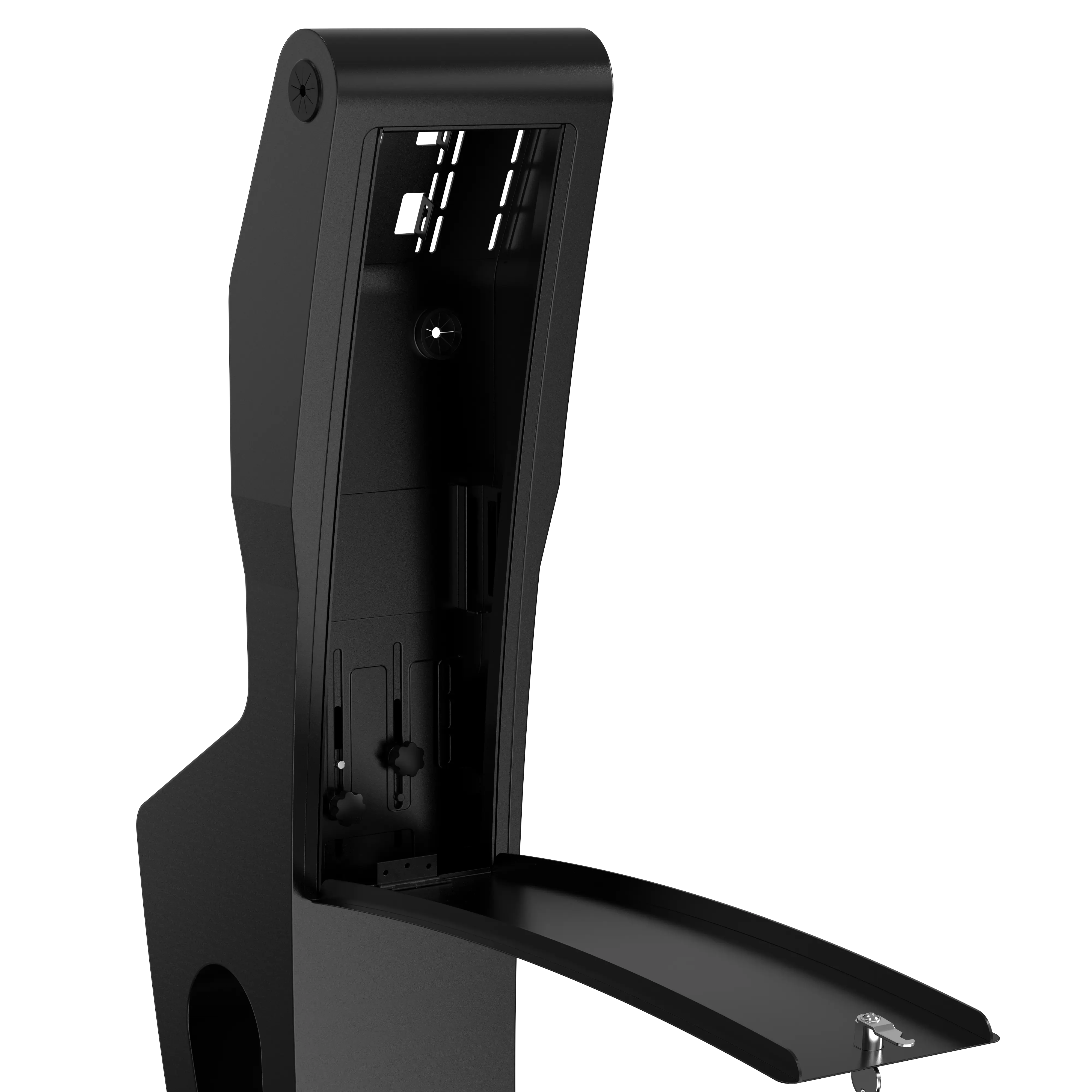 Sleek Floor Stand with Printer Slot for Touchscreen Monitors and Other Displays