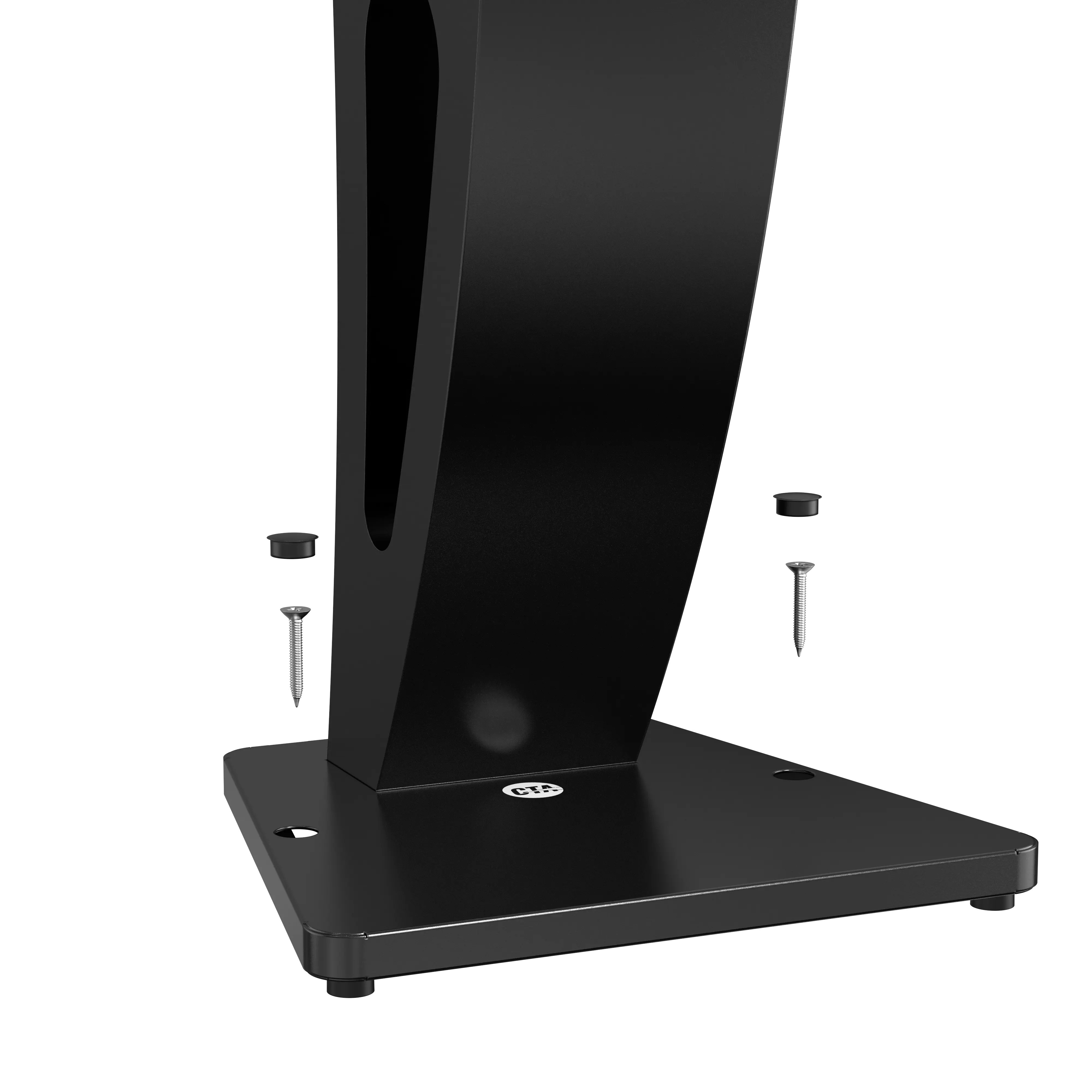 Sleek Floor Stand with Printer Slot for Touchscreen Monitors and Other Displays