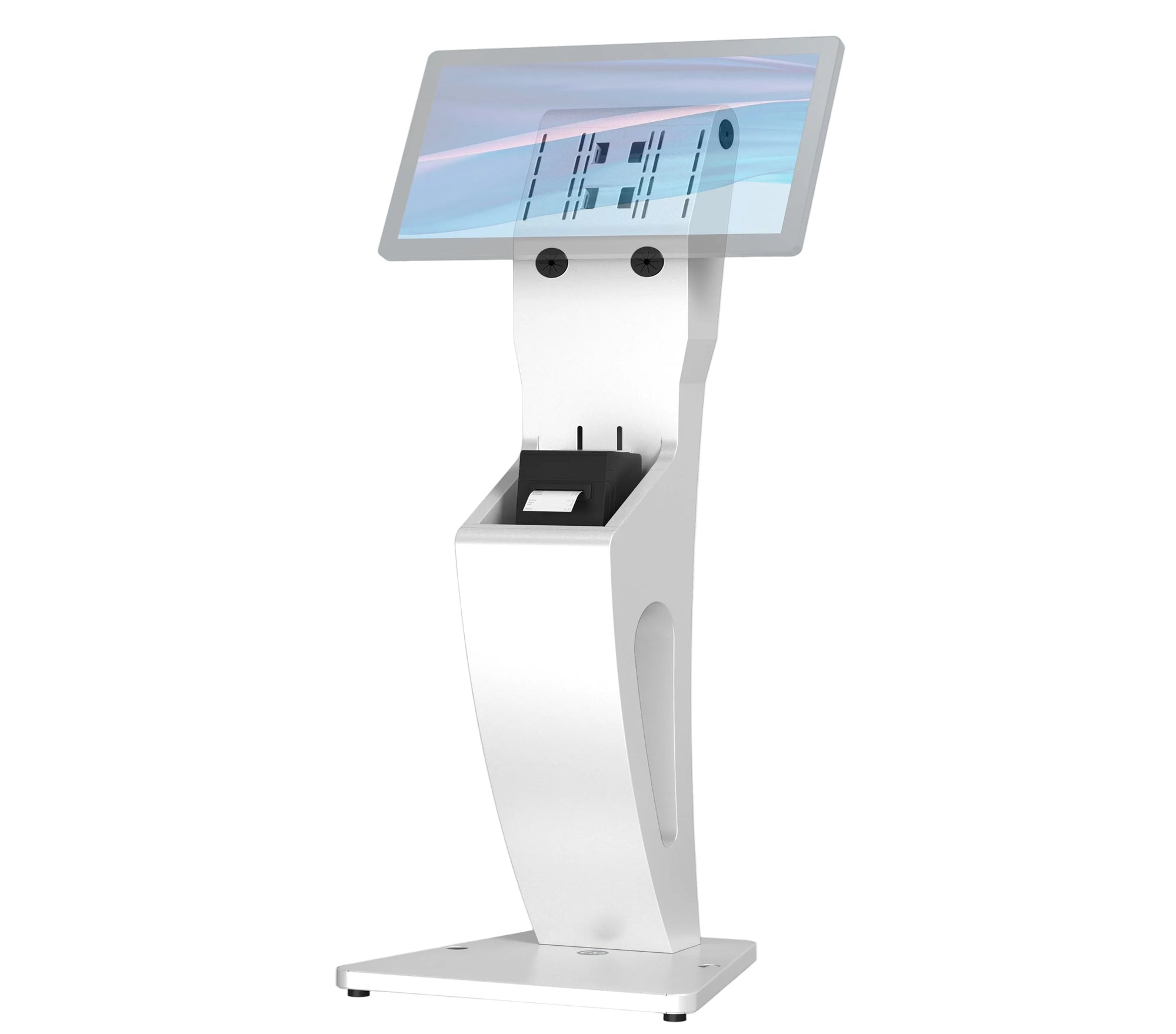 Sleek Floor Stand with Printer Slot for Touchscreen Monitors and Other Displays CTA DIGITAL