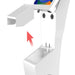 Sleek Floor Stand with Printer Slot, Security Enclosure and Integrated Honeywell 2D Scanner (White) CTA DIGITAL