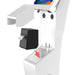 Sleek Floor Stand with Printer Slot, Security Enclosure and Integrated Honeywell 2D Scanner (White) CTA DIGITAL